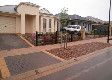 Your driveway is required to be completed prior to moving into your home and should be constructed from decorative material such as brick pavers, exposed aggregate or decorative concrete that