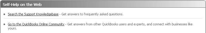QuickBooks Online Community and Knowledge Base Another useful tool is the