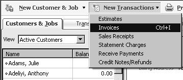Creating Invoices The Home Page flowchart provides a guide for you to undertake tasks in the correct order.