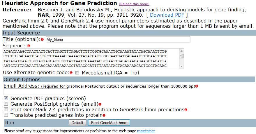Tools for Nucleotide Sequences http://exon.gatech.