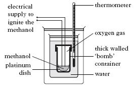 (1) (b) Calculate the energy released during this reaction. (3) (c) A more accurate value could be obtained using the bomb calorimeter.