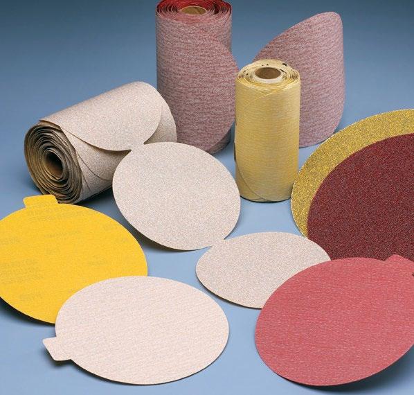 Stick-On Paper Discs Medalist Ceramic Alumina Dri-Lube Resin Paper Open Stick-On Medalist patented ceramic alumina abrasive, P80 - P800 Full resin bond system Unique fiber-reinforced, flexible B- and