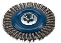 Wire Brushes Stringer Bead Knot Wire Wheel Brushes Narrow face stringer bead wire Joint/Crack cleaning wire wheel brushes Specially suited for groove and weld bead, corners and t-connections.