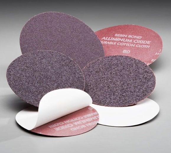 Stick-On Cloth Discs Aluminum Oxide Resin Cloth Stick-On Aluminum oxide abrasive Full resin bond system X-weight cotton backing PSA (pressure sensitive adhesive) backing NEW!