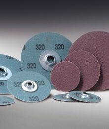 contoured surfaces FlexEdge Manufactured with special flexible aluminum oxide abrasive cloth where the outer 3/8" is more flexible than the rest of the disc Designed for softer metals where standard