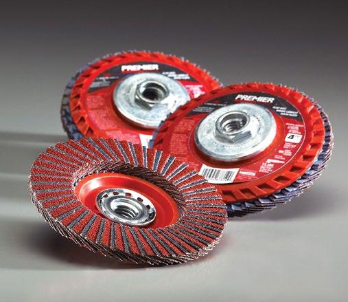Flap Discs COATED ABRASIVES 48 Premier Red Zirconia Alumina Resin Cloth Grind and finish at the same time Fit same type grinder as resin fiber disc and depressed center wheel Type 29 angled flaps,
