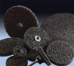 Non-Woven Discs Non-Woven Silicon Carbide Surface Strip Discs Open web construction Smear resistant formula Resist loading Extra coarse grit Quick cleaning and conditioning Thick and durable of