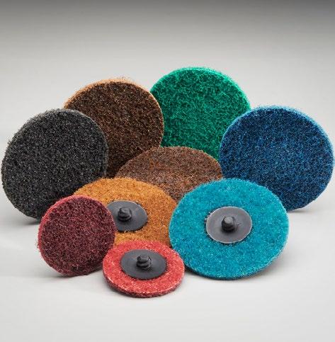 Non-Woven Discs Merit non-woven quick-change discs are a combination of strong synthetic mesh and quality abrasives, bonded together by a smear-resistant adhesive.