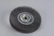 Bench Grinders and Deburring Machines Steel Brushes Wheel Brush (WhB) NOrMAL STeeL CrIMPeD (NOSCW) - 1 row Shape D B A r Wire Ø row L Wire Pack.