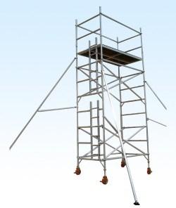 Steel Scaffolding Aluminum Scaffolding Aluminum Mobile Scaffolding - Double Width Tower Width : 1.45Mtrs Length : 2.