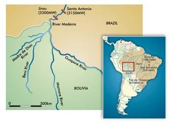 Dams on the Rio Madeira Madeira scheme main characteristics Jirau
