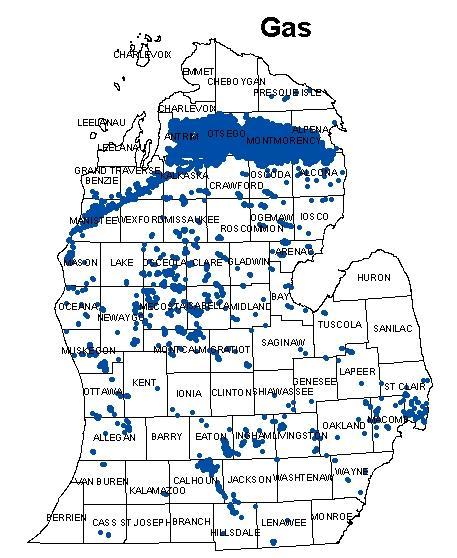 U.S. Oil & Natural Gas Production 64 out of 68 counties in the Lower Peninsula have crude oil and/or natural gas production.