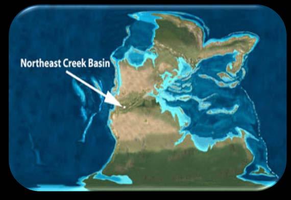 Regional Geology - Triassic/Mesazoic Basins Geologic Conditions formed 200 250 million years ago Eroded Sediment created Alluvial Fans Formed Sedimentary Rock Structure Seafloor Spread = Tectonic