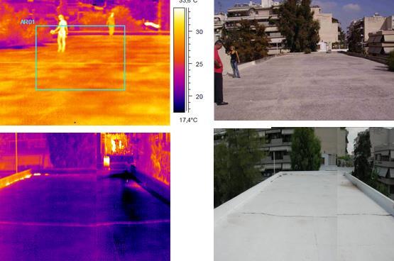 Cooling Load (kwh/m 2 ) temperature ( o C) Infrared camera measurements show a 12 C reduction of surface temperature in not critical hours in summer Calculation estimates a 40% cooling demand,