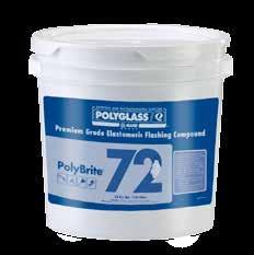 Polyglass elastomeric coating systems POLYBRITE 74 RUST INHIBITOR Water-based industrial rust inhibitive primer manufactured with a light blue color to