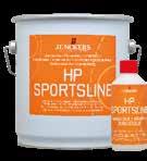 Creamy/milky in container. Colourless film when dry. Junckers HP SportsLine is a water based two-component product for painting court markings and other areas in gymnasiums and sports halls.