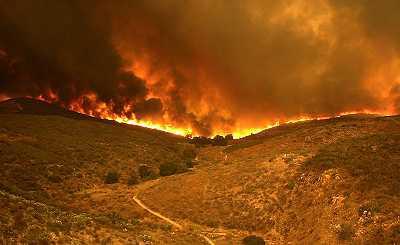Major wildfires pose a significant risk in the large open space hillsides bordering Escondido.