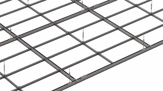 Structural Ceiling Grid Spacing & Tile Sizing Example Tate Strut is fully customizable to fit either a nominal acoustical tile or to any custom module sizing.
