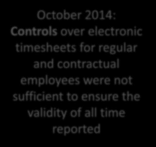 OLA Findings October 2014: Controls