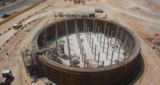 AL NASR SCOPE OF WORKS: Construction of water storage tank consisting of: 3 Water storage tanks 2,641,721 gal of 42 m