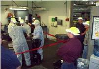 Asbestos trained personnel Work area isolation Wet methods, HEPA