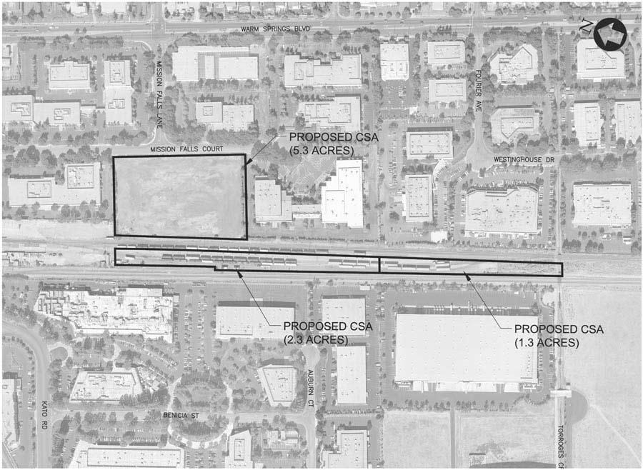 property acquisition east and west of Gladding Court. o Berryessa Station. In the FEIR, a 17-acre site was located within the Berryessa Station footprint (the entire station encompassed 43 acres).