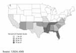 Reduction in Insecticide Use Attributed to Biotech IR Cotton in United States Distribution of Biotech IR Cotton. 1.