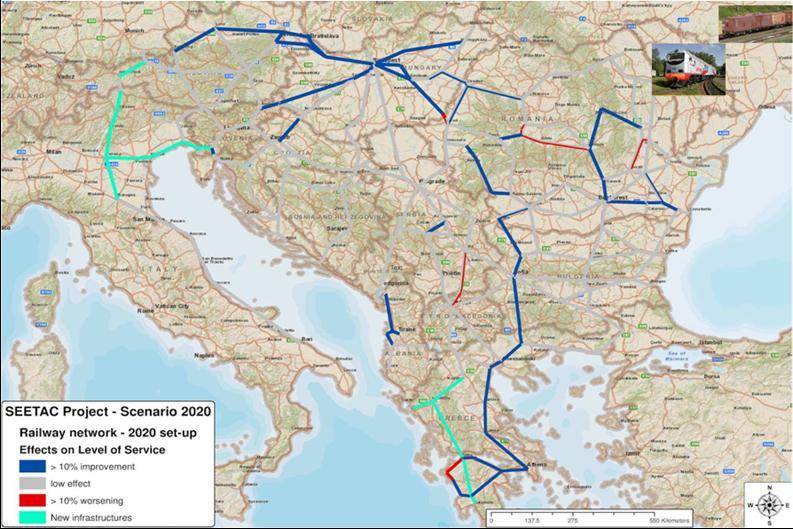 Arad (Hungary), Thessaloniki-Athens (Greece),Timisoara-Turnu Severin (Romania), Vidin- Sofia (Bulgaria) and Sofia-Thessaloniki (Bulgaria-Greece), TEN-T priority project 29 (Railway axis of the