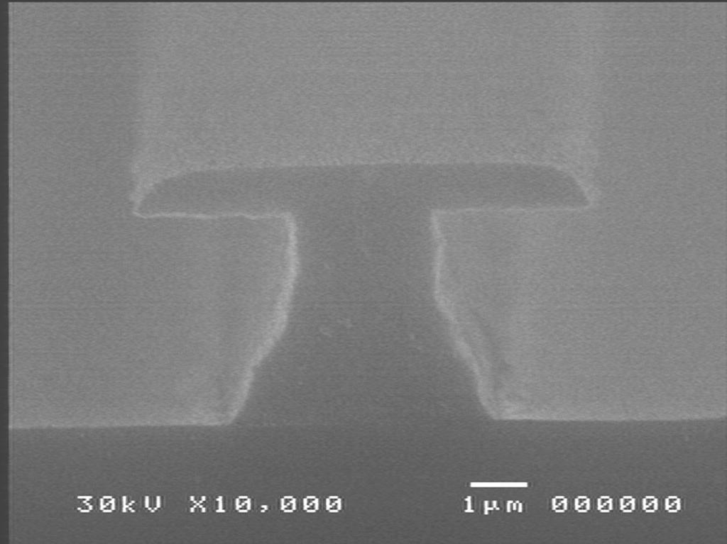 The final inverted profile (Figure 10a) shows the greater etching speed in the