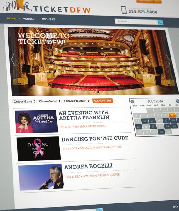 QUICK & EASY TICKET PURCHASING Built on the AT&T Performing Arts Center ticketing platform, TicketDFW offers your customers the ability to buy their tickets online, on mobile devices, over the phone