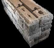 DOUBLE SIDED CAST STONE WALL INSTALLATION GUIDE WALL TERMINATION COURSES TERMINATING THE WALL Double Sided Cast Stone Wall corners are manufactured in two unit sizes 8 x8 (A) and 16 x6 (B) to readily