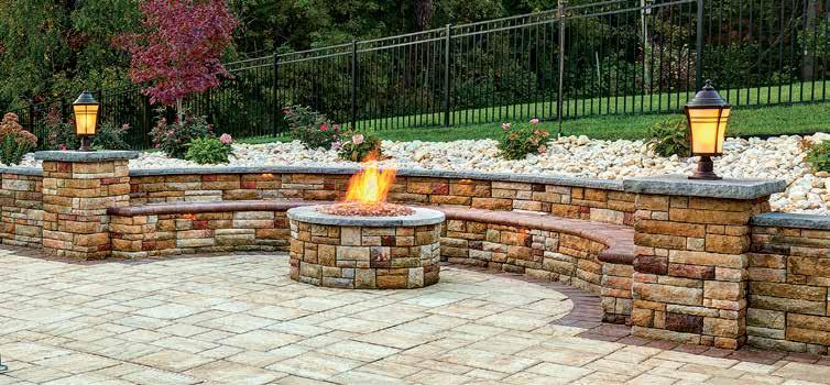 SPECIAL APPLICATIONS Single Sided Cast Stone Wall and Fire Pit Kit