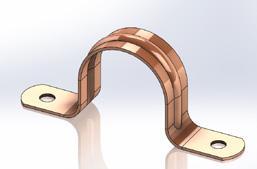 (1/2 2 ) Two Hole Pipe Strap for Copper