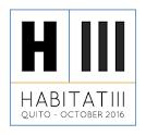 Habitat III (UN Conference on Housing and Human Settlement): 1st major post-sdg conference Heads of state and government, Ministers + local governments, parliamentarians,