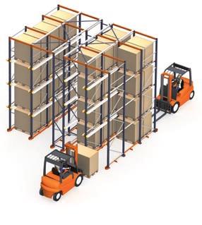 The choice of construction system depends on the height of the racking units, the weight of the pallets,