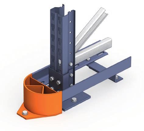 Clearances Lower guide rails The guide rail system is used to: - Prevent the pallets colliding with the sides of the racking structure.
