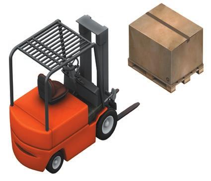 General Features Forklift trucks The forklift trucks enter the storage aisles with their load held higher than the level at which it is to be deposited.