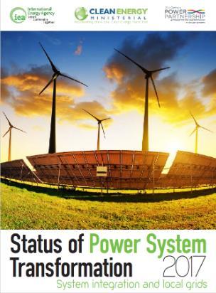 Recent publication: Status of Power System Transformation 2017 Overview of trends and developments in the power sector - System Integration of Renewables - Future of local grids Provides over two