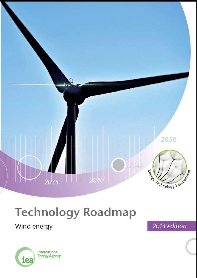 IEA Wind Power Roadmap 2013 Update considers recent trends and revised long-term targets: By 2050, 15% to 18% of global electricity, vs.