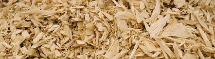 Biomass materials utilised in large quantities in