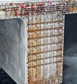 Indented joint formwork element with indented joint All formwork elements can be supplied with one or more indented joints.