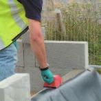 Chartered Surveyors, have indicated that a wall of Thermalite blocks and Thermalite Thin Layer Mortar can be laid twice as fast as that built with aggregate blocks and general purpose  This speed of