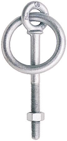 Ring Bolts- Pad Eyes G-257 Forged Steel - Quenched and Tempered. Hot Dip galvanized. All Bolts Hot Dip galvanized after threading. Diameter of ring stock is same as shank diameter.