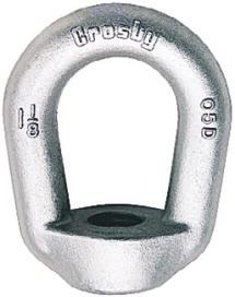 Forged Eye Nuts G-400 Forged Steel - Quenched and Tempered. Hot Dip galvanized. Tapped with standard UNC class 2 threads after galvanizing. Meets or exceeds all requirements of ASME B30.