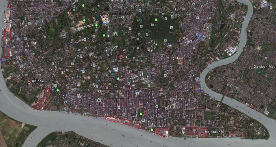 Location Map for Future Port Development at Yangon Port HOB AWPT Expected Area