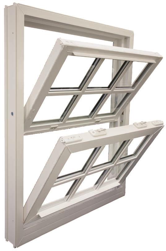 2000 DOUBLE HUNG WINDOW FEATURES 1 Maintenance-free multi-chamber PVC construction with fusionwelded sash and frame 2 Sleek cam-action sash locks provide security and