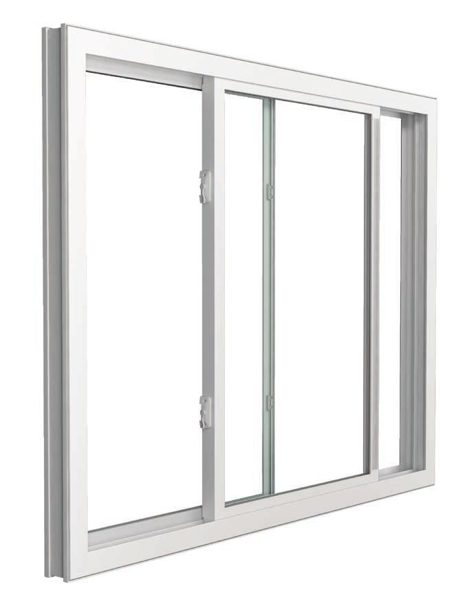 2000 SLIDING WINDOW FEATURES 1 Maintenance-free multi-chamber PVC construction with fusion-welded sash and frame 2 3 ¼" frame depth for traditional