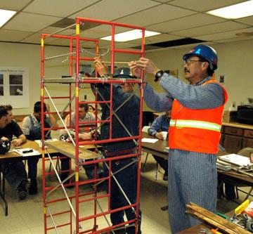 Training by Competent Person Anyone involved in erecting, disassembling, moving, operating, using, repairing, maintaining or inspecting a scaffold shall