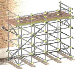 Tube and Coupler Scaffolds Tube and coupler scaffolds shall have posts, runners, and bracing of nominal 2 in (5-cm)