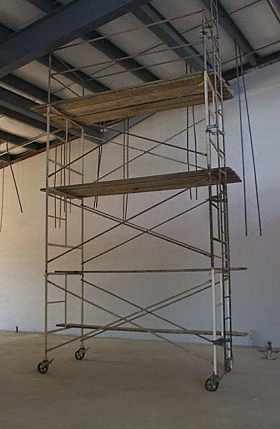Manually Propelled Mobile Scaffolds Free-standing mobile scaffold working